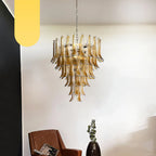 Murano Amber Glass Petals Chandelier product image