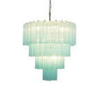 Murano Blue Glass Tubes Chandelier by Bling Lighting Studio