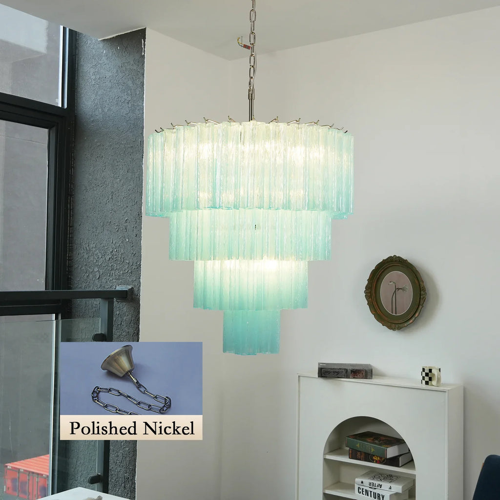Murano Blue Glass Tubes Chandelier product image