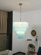 Murano Blue Glass Tubes Chandelier product image