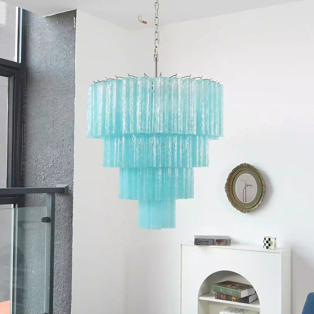 Murano Blue Glass Tubes Chandelier product image