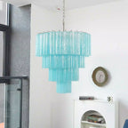 Murano Blue Glass Tubes Chandelier product image