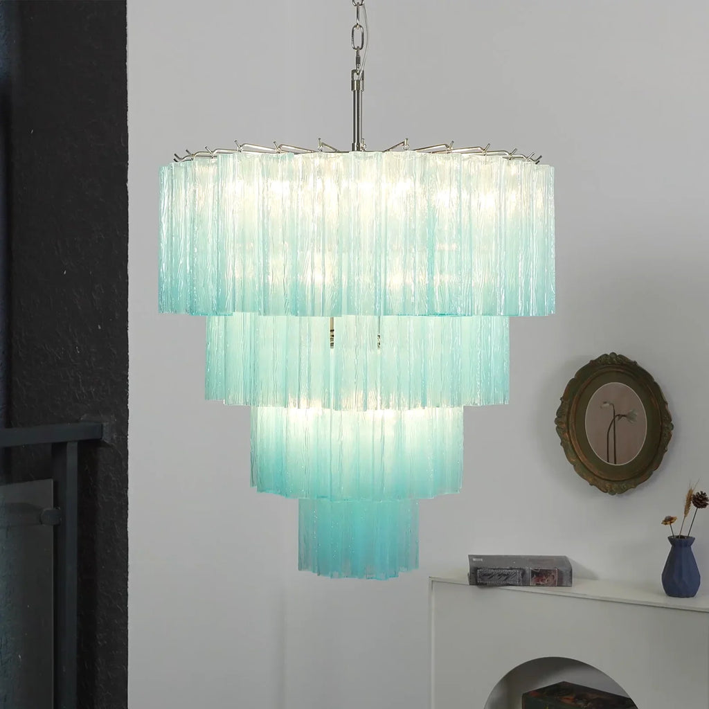 Murano Blue Glass Tubes Chandelier product image