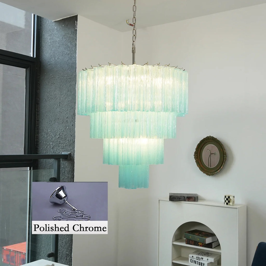 Murano Blue Glass Tubes Chandelier product image