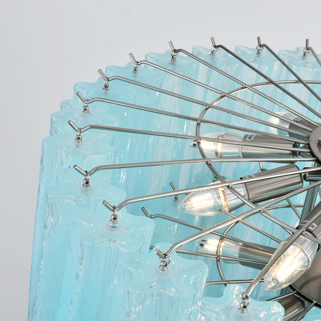 Murano Blue Glass Tubes Chandelier product image