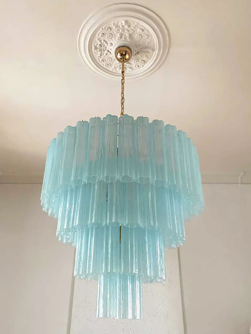 Murano Blue Glass Tubes Chandelier product image