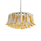 Murano Caramel Glass Petal Chandelier by Bling Lighting Studio