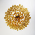 Murano Caramel Glass Petal Chandelier product image