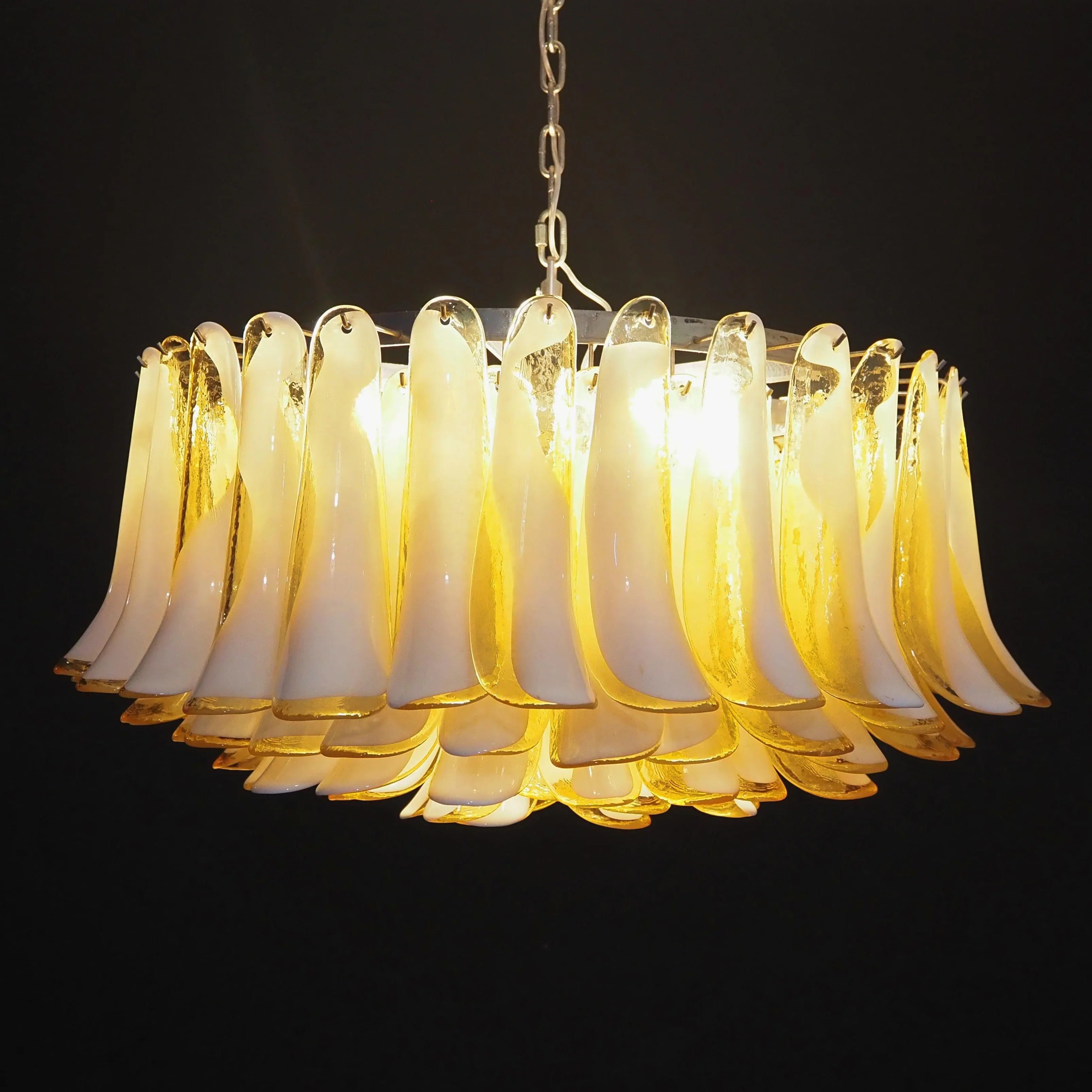 Murano Caramel Glass Petal Chandelier product image