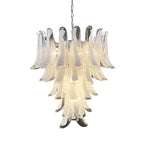 Vintage Transparent Murano Petals Chandelier by Bling Lighting Studio