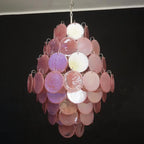 Huge Vintage Murano Pink Disks Chandelier product image
