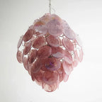 Huge Vintage Murano Pink Disks Chandelier product image
