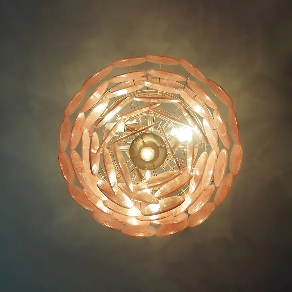 Huge Vintage Murano Pink Disks Chandelier product image