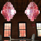 Huge Vintage Murano Pink Disks Chandelier product image