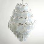 Huge Vintage Murano White Disks Chandelier product image