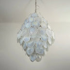 Huge Vintage Murano White Disks Chandelier product image