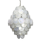 Huge Vintage Murano White Disks Chandelier product image