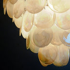 Huge Vintage Murano White Disks Chandelier product image