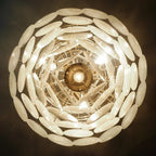 Huge Vintage Murano White Disks Chandelier product image