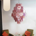 Huge Vintage Murano Pink Disks Chandelier product image