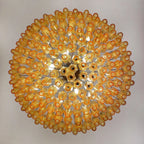Murano Poliedri Faceted Amber Glass Chandelier product image