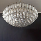 Murano Poliedri Faceted Transparent Glass Chandelier product image
