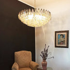 Murano Poliedri Faceted Multicolor Glass Chandelier detail view