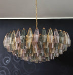 Murano Poliedri Faceted Multicolor Glass Chandelier product image