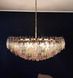 Murano Poliedri Faceted Multicolor Glass Chandelier product image