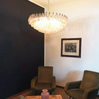 Pink Murano Poliedri Rhombus Faceted Glass Chandelier product image
