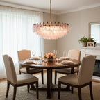 Pink Murano Poliedri Rhombus Faceted Glass Chandelier product image