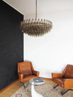 Murano Poliedri Faceted Smoked Glass Chandelier product image