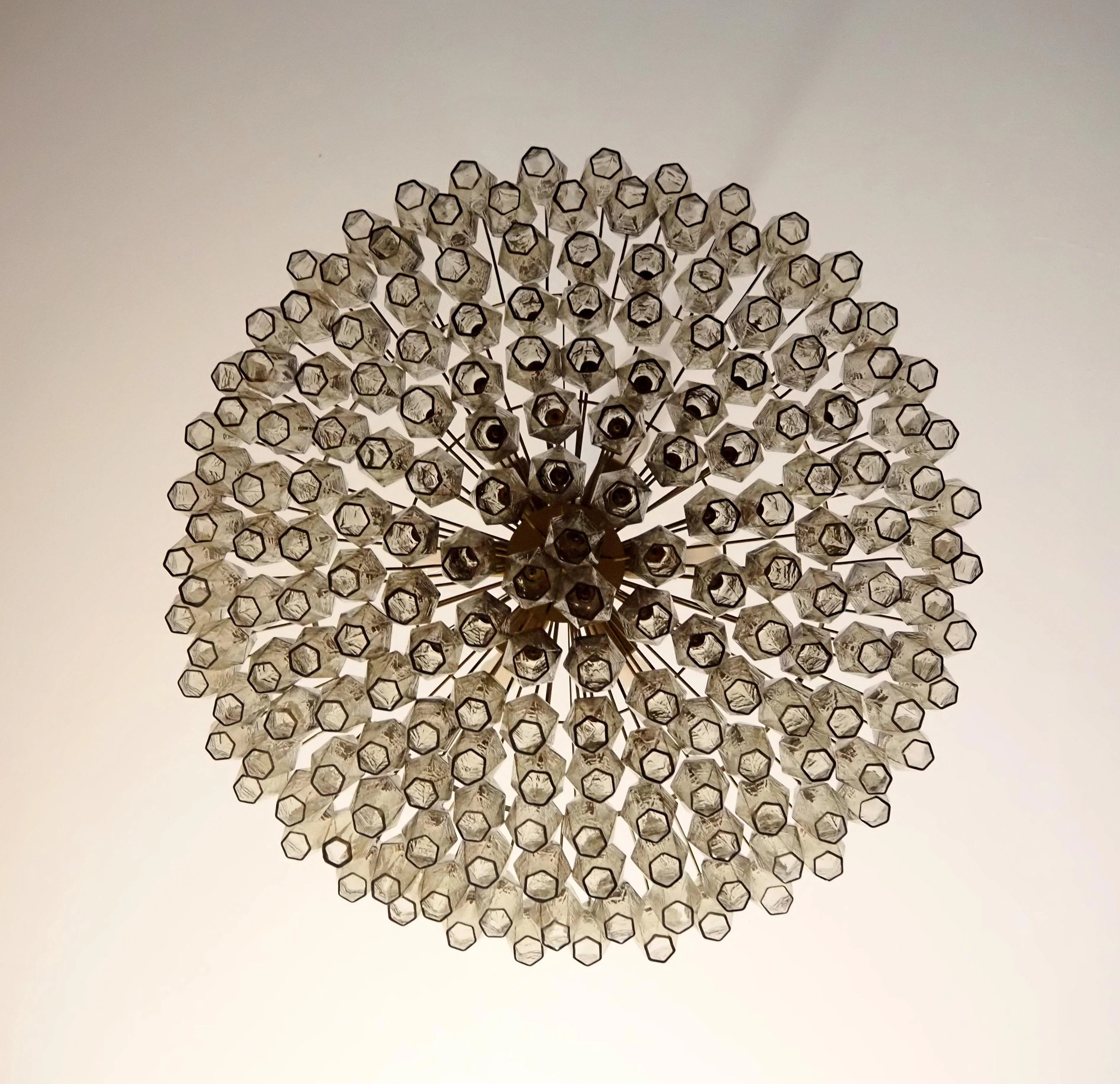 Murano Poliedri Faceted Smoked Glass Chandelier product image