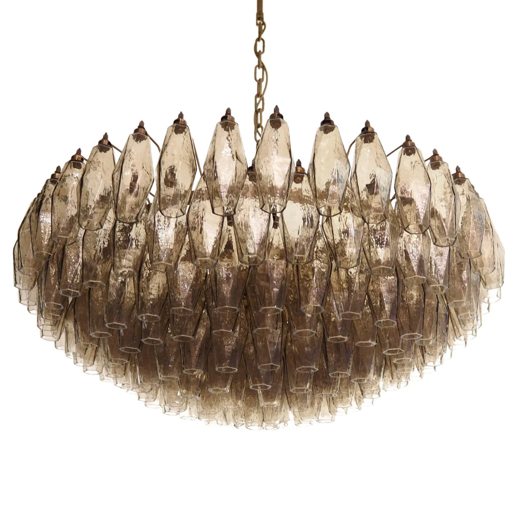 Murano Poliedri Faceted Smoked Glass Chandelier product image