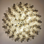 Murano Poliedri Faceted Transparent Smoked Glass Chandelier product image