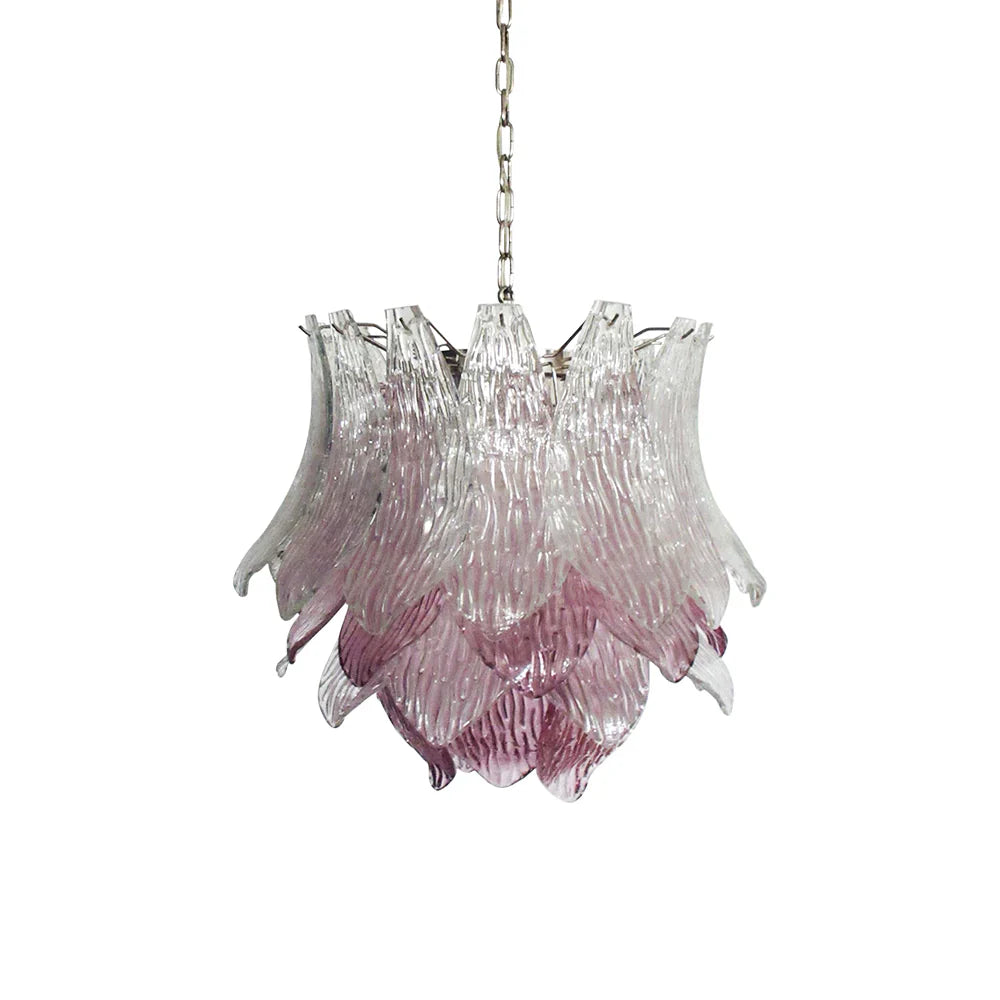 Vintage Murano Transparent Amethyst Glass Chandelier product image