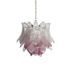 Vintage Murano Transparent Amethyst Glass Chandelier by Bling Lighting Studio