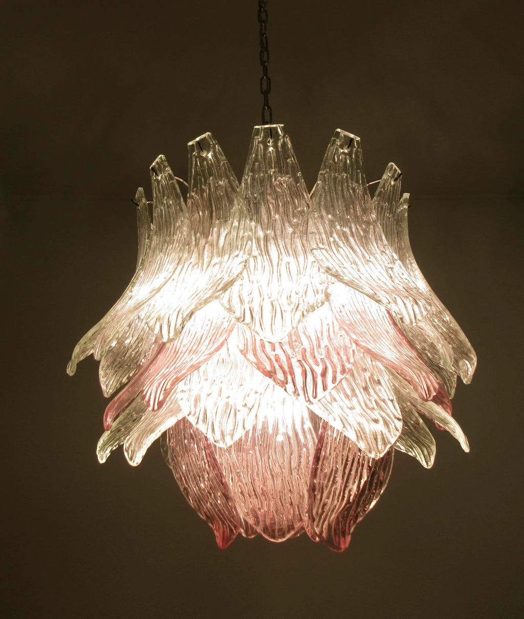 Vintage Murano Transparent Amethyst Glass Chandelier product image