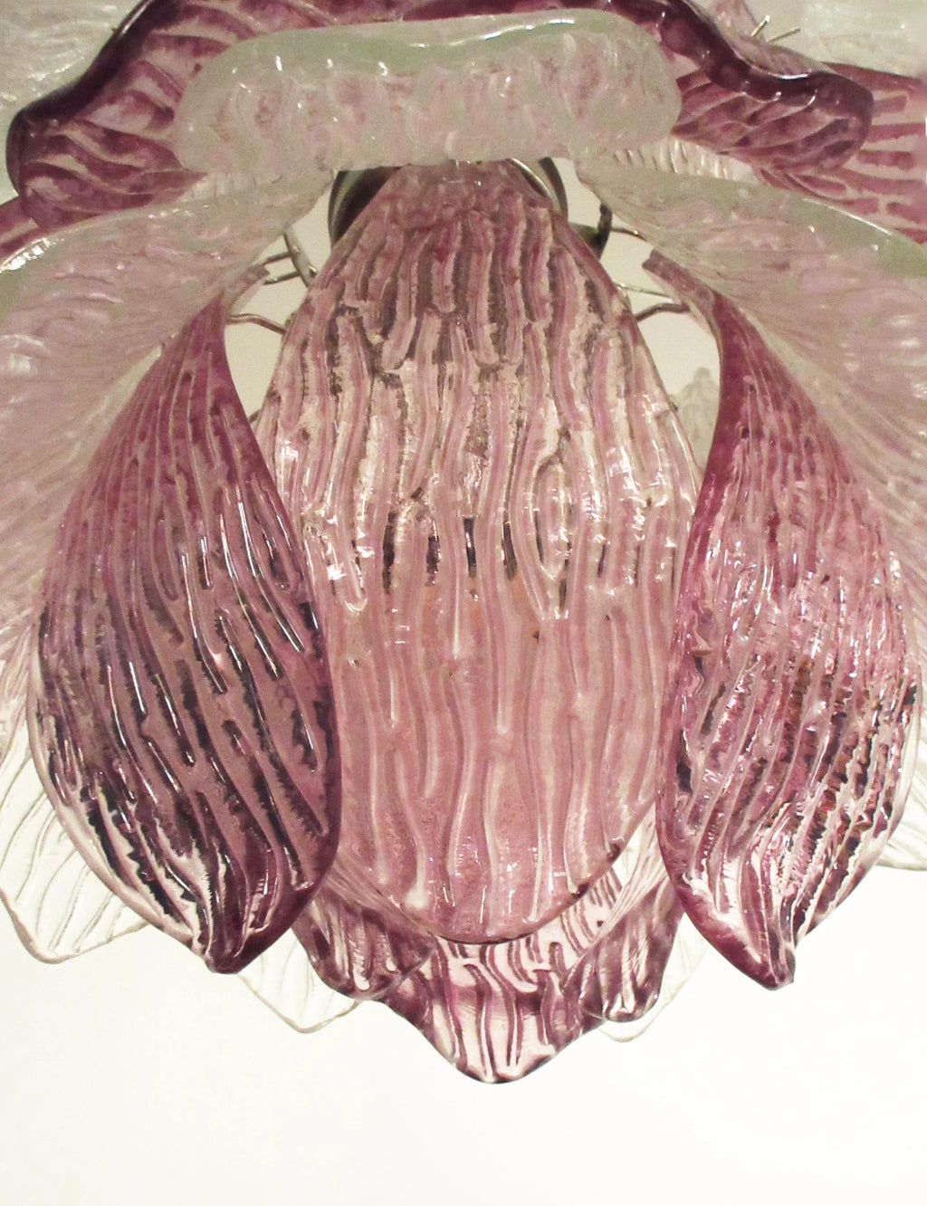 Vintage Murano Transparent Amethyst Glass Chandelier product image