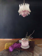 Vintage Murano Transparent Amethyst Glass Chandelier product image