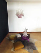Vintage Murano Transparent Amethyst Glass Chandelier additional product view