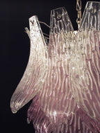 Vintage Murano Transparent Amethyst Glass Chandelier product image