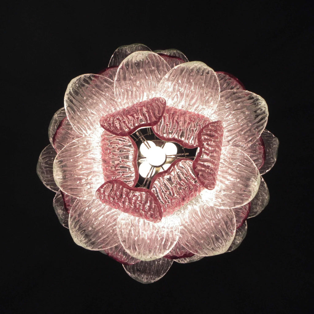 Vintage Murano Transparent Amethyst Glass Chandelier product image