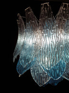 Vintage Murano Transparent Blue Glass Chandelier product image