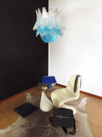 Vintage Murano Transparent Blue Glass Chandelier product image