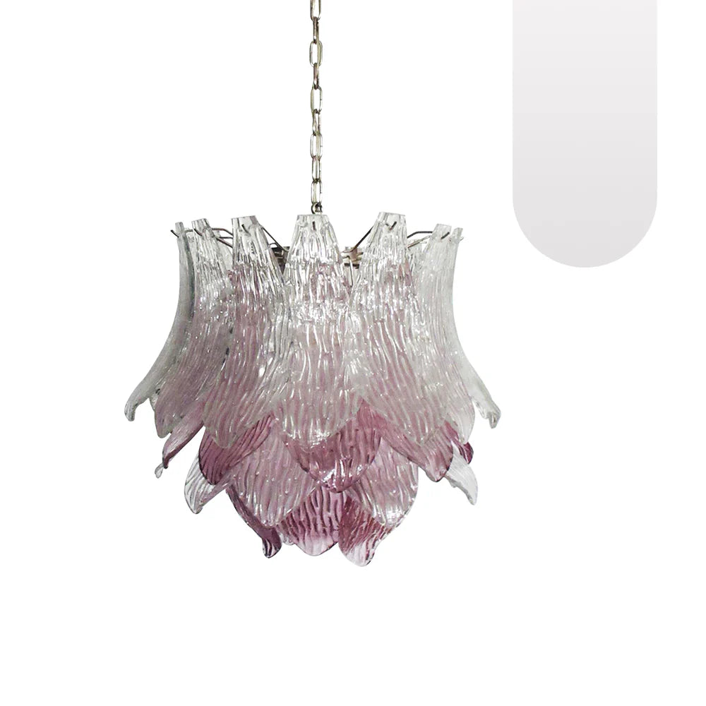 Vintage Murano Transparent Amethyst Glass Chandelier product image