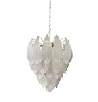 Murano Frosted Carved Glass Leaves Chandelier product image