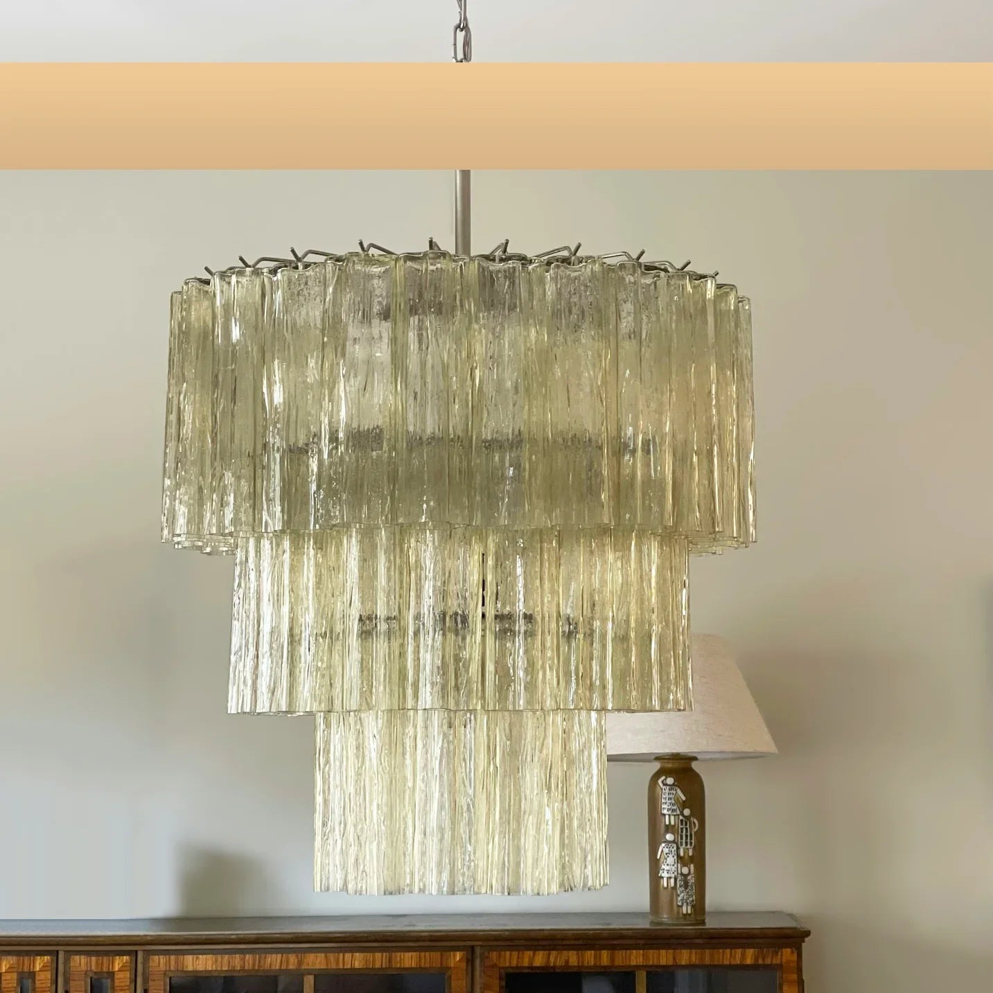 Murano Honey Glass Tube Chandelier product image