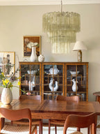 Murano Honey Glass Tube Chandelier material and finish detail