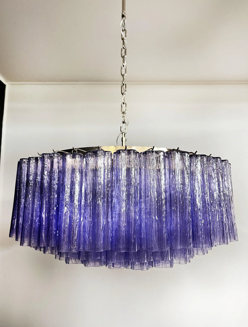 Murano Large Amethyst Glass Tube Chandelier product image